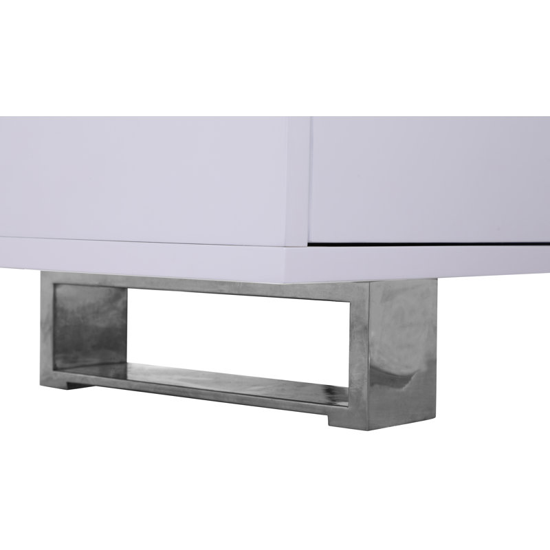 Woolum 72'' Sideboard, Silver/White