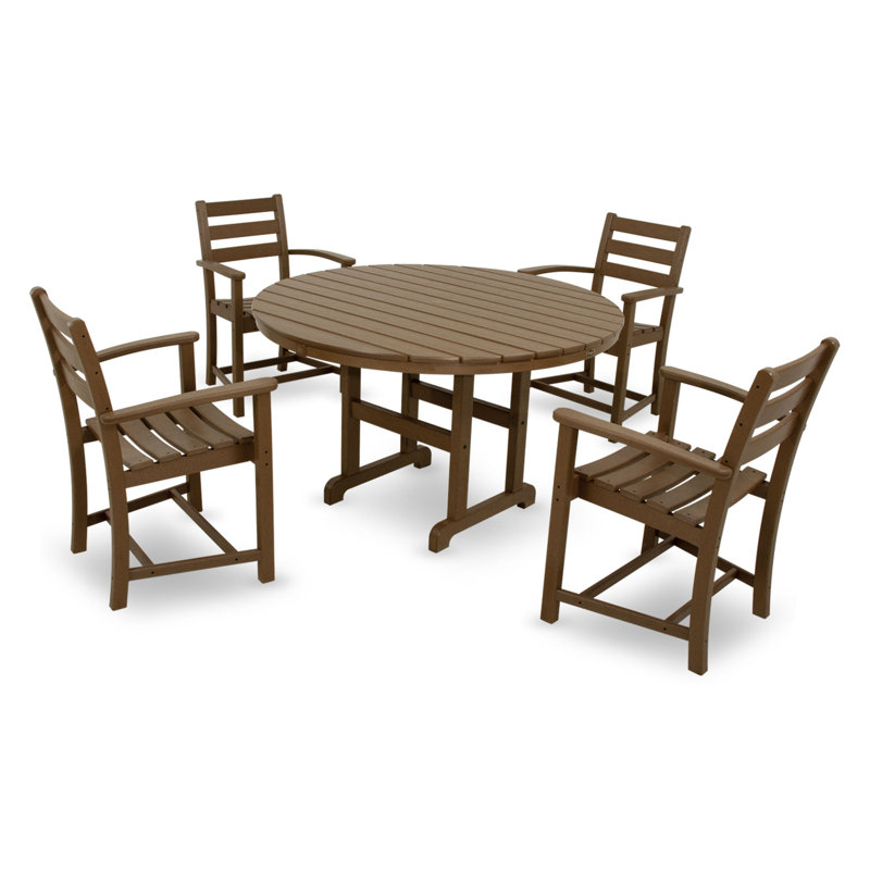 Ensemble repas 5 pièces POLYWOOD Monterey Bay, Brun
