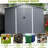 8X6 FT Outdoor Tool Storage Shed With Metal Foundation & Lockable Doors,  All Weather Metal Sheds