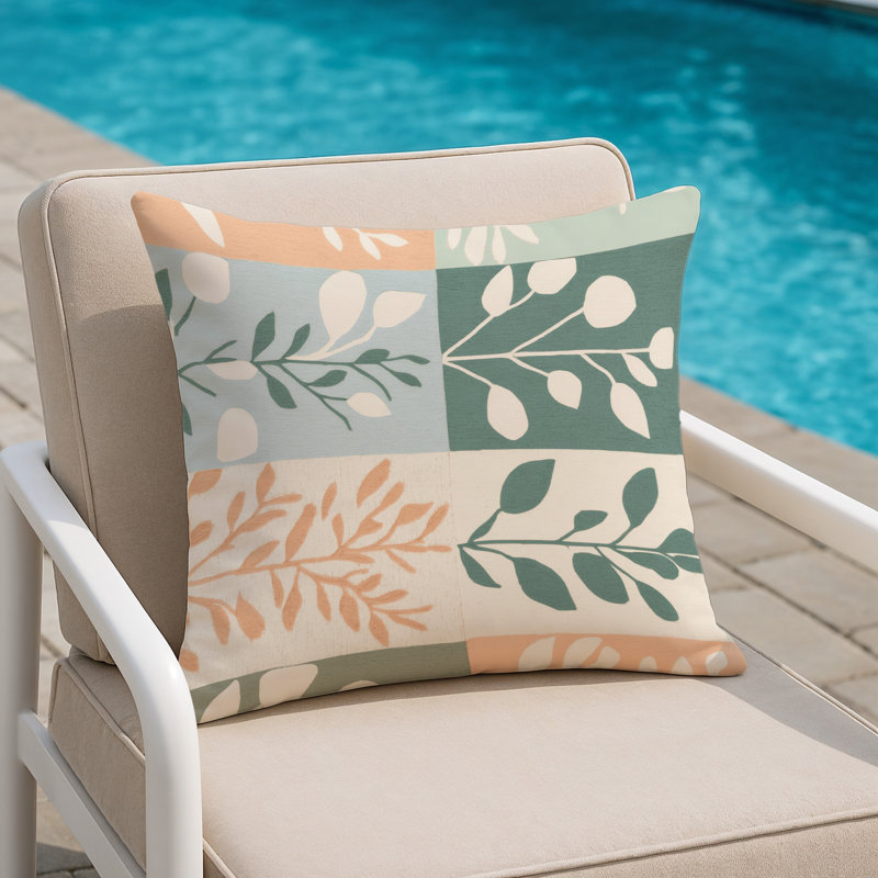 Vine Tapestry Indoor And Outdoor Throw Pillow, Square 20"