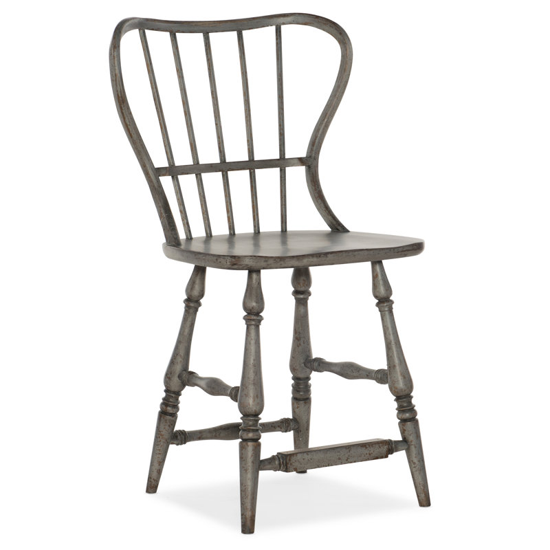 CiaoBella Chamberlain Spindle Back Stool, Speckled Gray, Counter Stool (29.75" Seat Height)