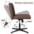 Damar Armless Criss Cross Legged Desk Chair With Tufted Back-99214187-99051760