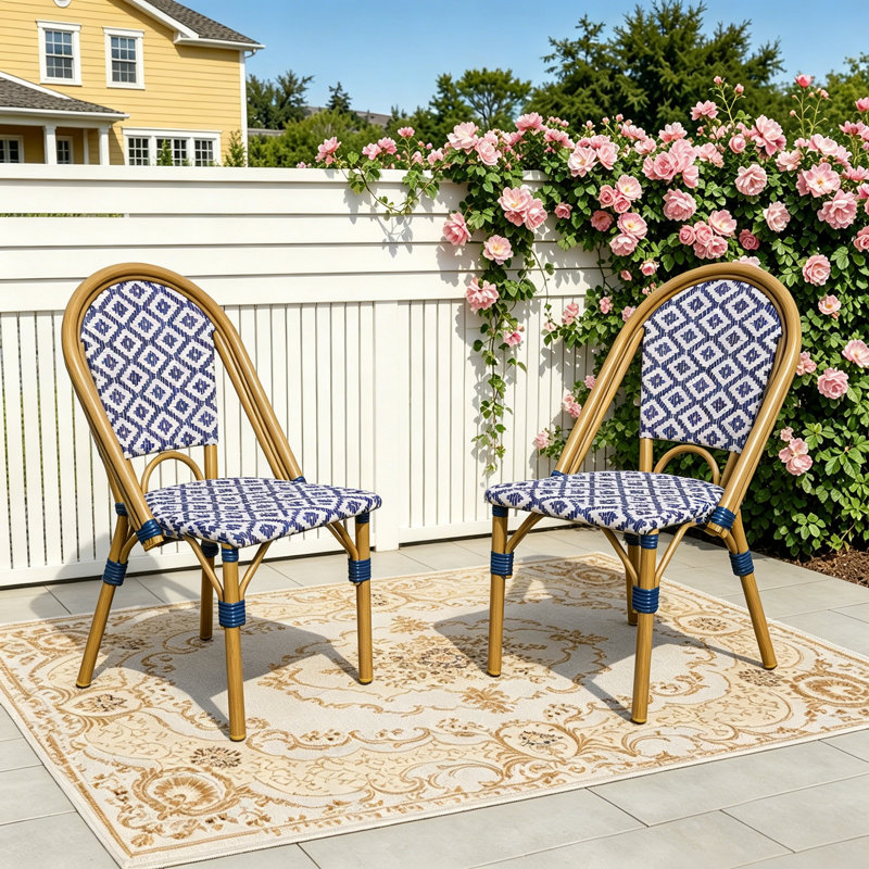 Chaise d'appoint Kasie, Bleu/brun