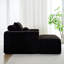 Fauteuil moelleux en velours côtelé avec repose-pieds amovible - aucun assemblage requis pour le salon, repose-pieds noir de 62,5 po, assemblage, chambre à coucher moderne incluse-1292163342
