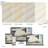 4-Piece Upholstered L-Shape Convertible Sectional Couches Sofas with Ottoman-120279250