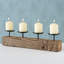 Candélabre de table en bois massif 5 po