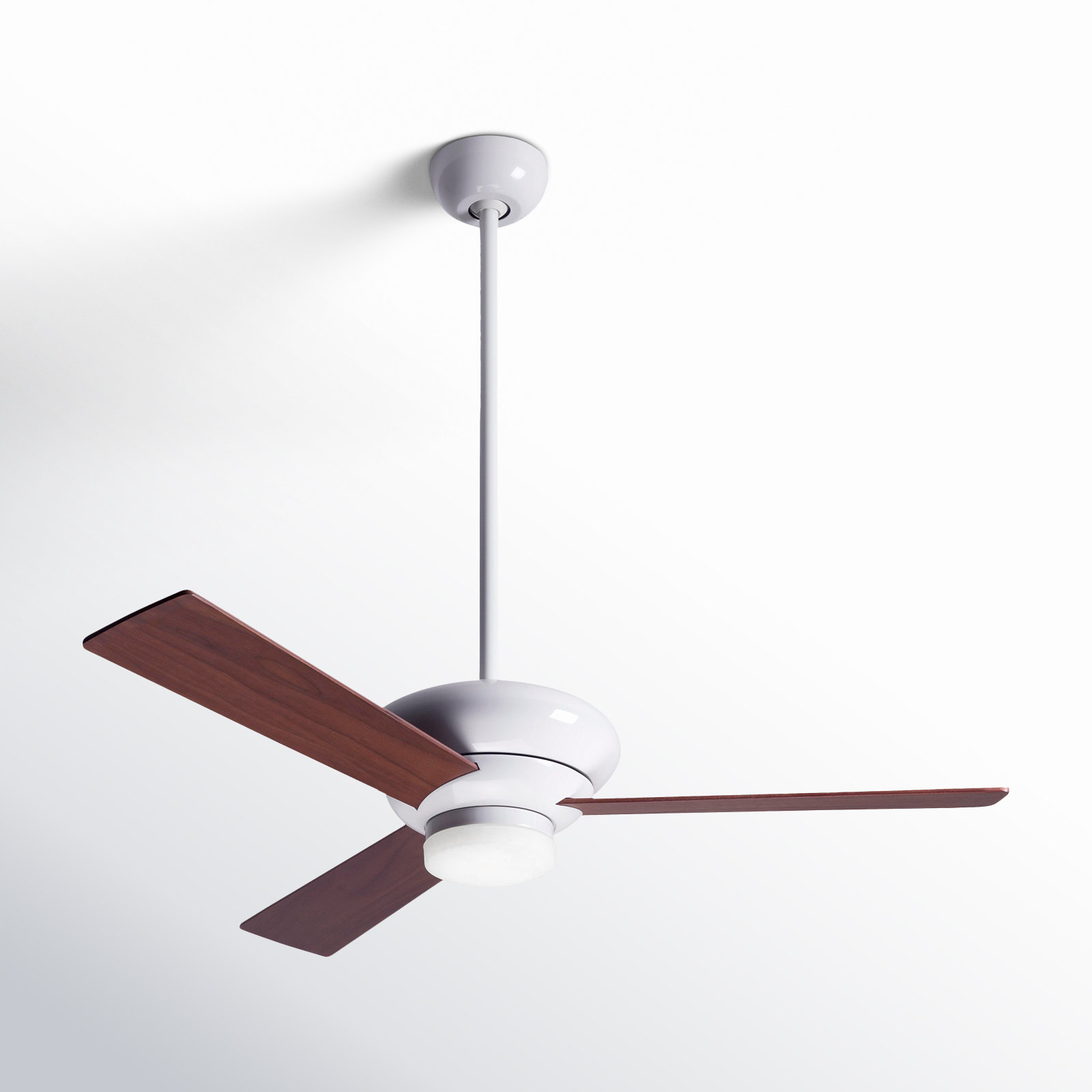 Altus 42'' 3 Blade Ceiling Fan with LED Light Kit, Handheld Remote Control (2-wire), Gloss White, Aluminum
