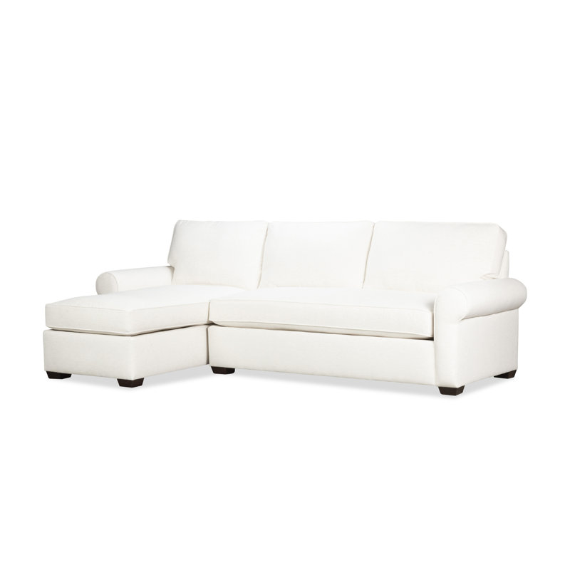 Porter Upholstered L-Shaped Sectional, Nomad Snow Crypton® Chenille, Left Hand Facing