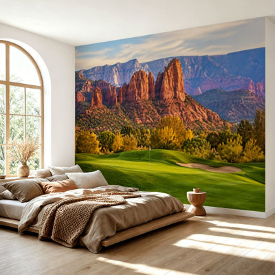 Wall Mural Peel and Stick Wallpaper beautiful desert course united states southwest Self-Adhesive Removable Contact Paper Wall Decor for Living Room Bedroom 69"H x 96"W