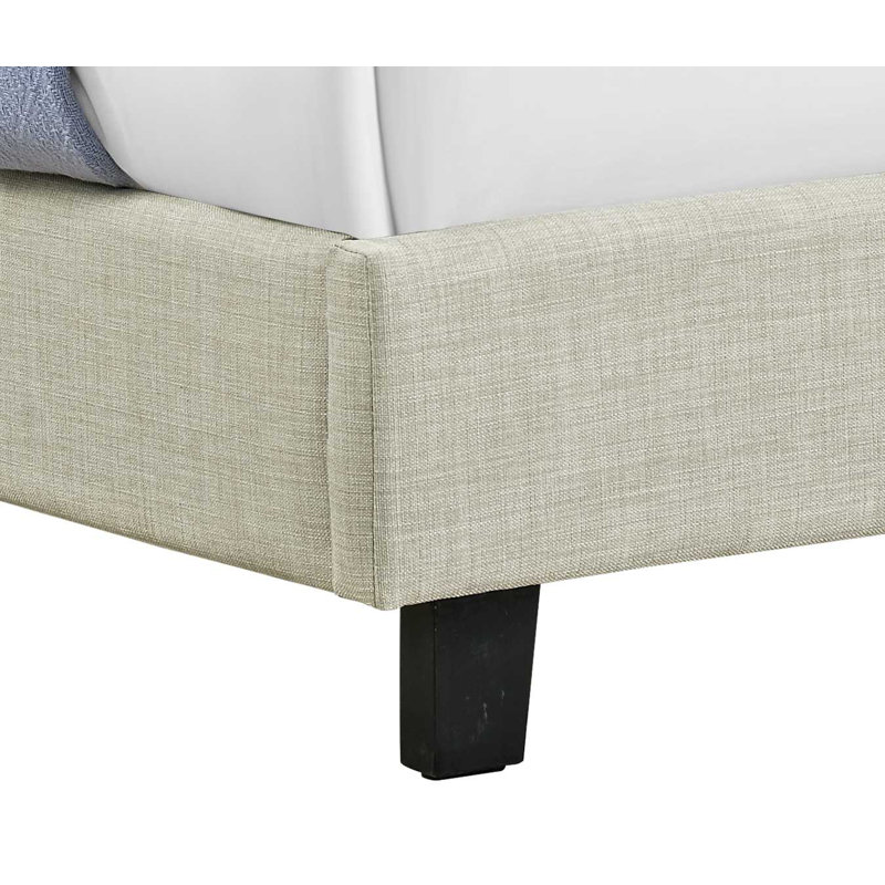 Sexton Upholstered Platform Bed, Natural Chenille, Queen