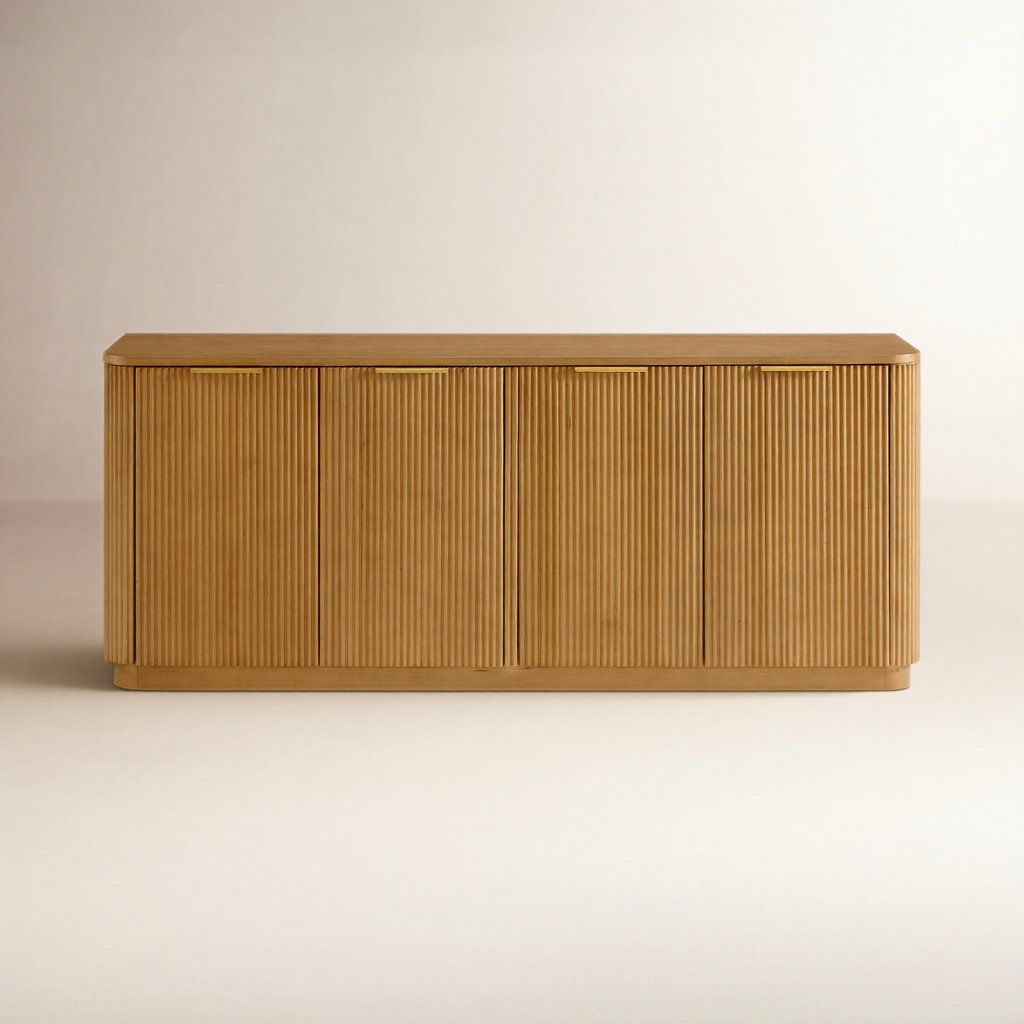 Nova Sideboard Cabinet,  Reeded Birch