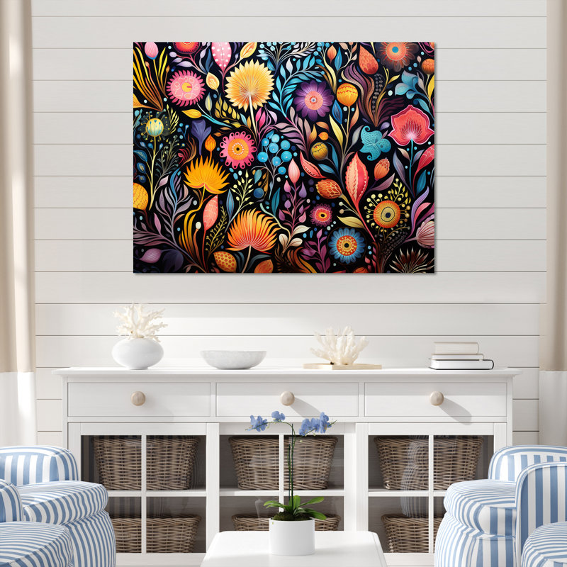 Motif Coral Marine Treasures - art corail, Toile tendue, H 12 po x l 20 po x P 1 po