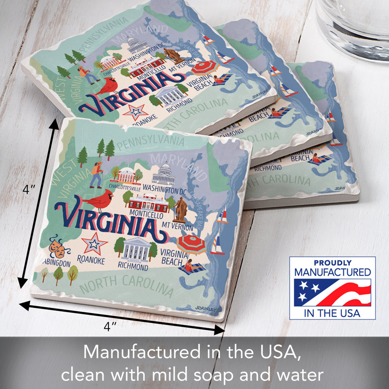 Ensemble de sous-verres 4 pièces Thirstystone Virginia