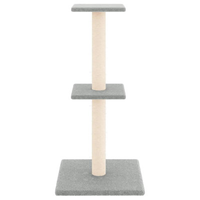 vidaXL Cat Tree Engineered wood, plush, sisal 28.7 in tall
