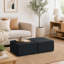  Repose-pieds 27,5 po en chenille moderne sans os, repose-pieds carré en mousse à compression, repose-pieds décoratif sans assemblage-1604971728