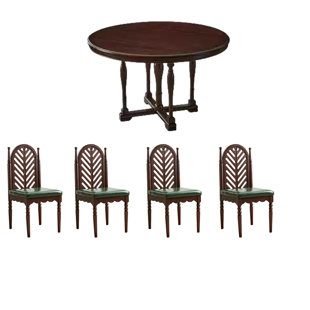Sturdy Solid Wood Round Dining Table Sets.