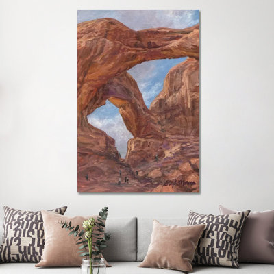Double Arch At Arches National Park - reproduction d'art murale - toile encadrée