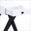 Blanc moderne Table basse noire avec port USB intégré et tiroir coulissant pour le salon