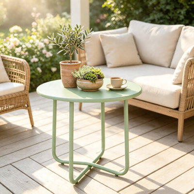 Round Outdoor Bistro Table - 48 cm W 48 cm D