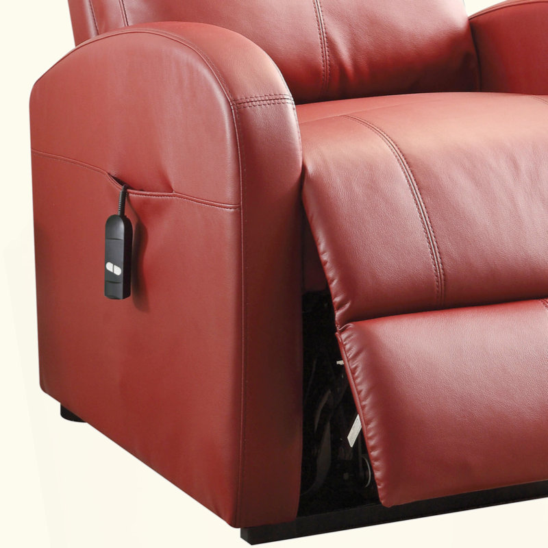 Rodborough PU Recliner W/ Power Lift, Red