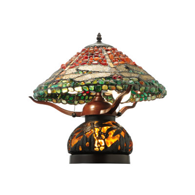 Dragonfly Polished Agata 16.5" Table Lamp