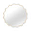Miroir décoratif rond blanc en bois massif ondulé de 36 pouces, pour chambre à coucher, salle de bain, salon, entrée