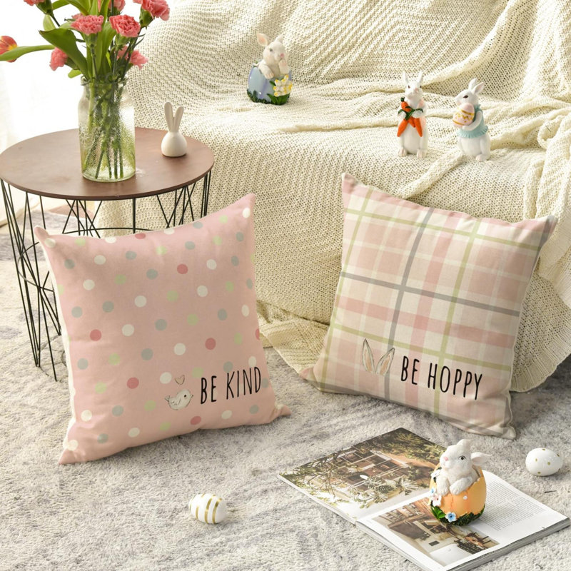  Housse de coussin réversible, Rose