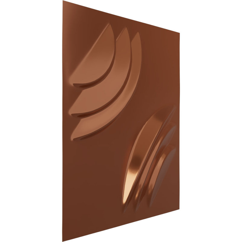 Panneau mural 3D décoratif Artisan EnduraWall, H 19,625 po x l 19,625 po, Cuivre brillant