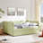 Full Size Cozy Gingham Daybed With Twin Size Trundle  No Box Spring Needed, With USB Port And Adorable Wave Shaped, Linen Fabric-678995101