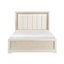 Mobilier de chambre à coucher moderne avec grand lit et tête de lit tapissier à finition 2 tons Modern Glam-134375478