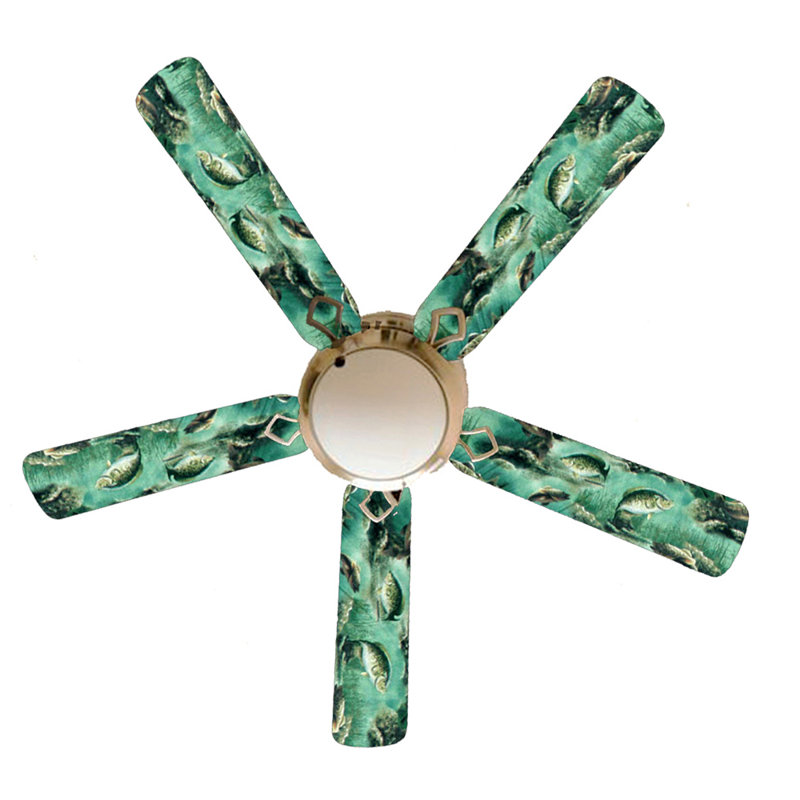 Ventilateur de plafond à 5 pales de 52 po avec chaîne de traction et ensemble d’éclairage à 5 pales de type rantille