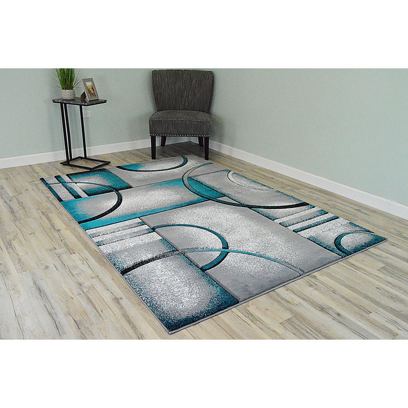 Mccampbell Performance Abstract Indoor Rug, Rectangle 4' x 5'3"