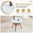 Round Dining Table 31.5 Inch White Matte Mdf Top Solid Walnut Wood Legs Woven Storage Base