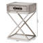 48cm W Metal Bedside Table