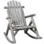 Chaise berçante en bois de sapin gris avec balançoire - mouvement inspiré, siège ergonomique et projet d'assemblage sans effort pour le jardin, la pelouse, le foyer d'extérieur en bûche, assemblage rapide, cour idéale