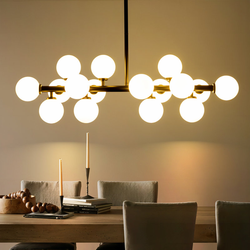 Broghan 16 - Light Kitchen Island Pendant, Matte Black, White