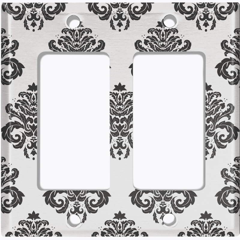 Plaque murale berçante Damask, Gris