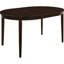 Mobilier de salle à manger ovale 7 pièces avec rallonge amovible et tissu brun clair Cappuccino