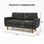 Canapé capitonné 67,7 po Mid-Century avec pieds en bois-1851712246