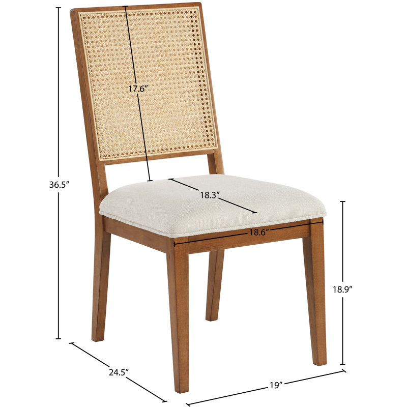 Chaise d'appoint en bois massif , Noyer