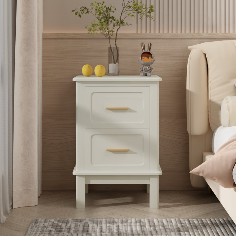 Table de chevet spacieuse avec rangement en MDF, style moderne, chambre à coucher et salon