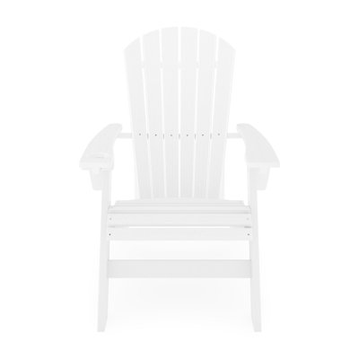 Curved Back Chair - And Versatile For Outdoor Use With Seat White, Living