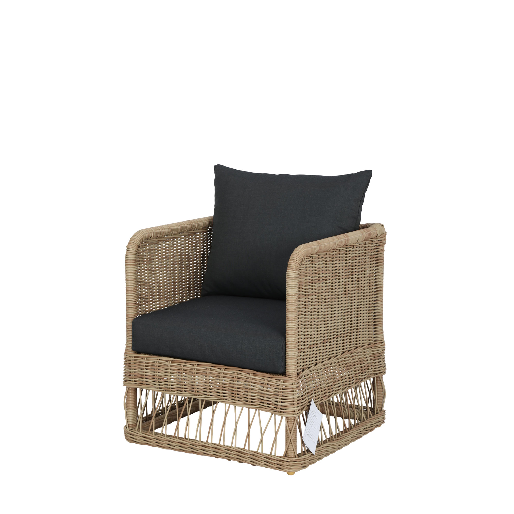 Margot Pebble Outdoor Patio Club Chairs, White, Canvas Spa