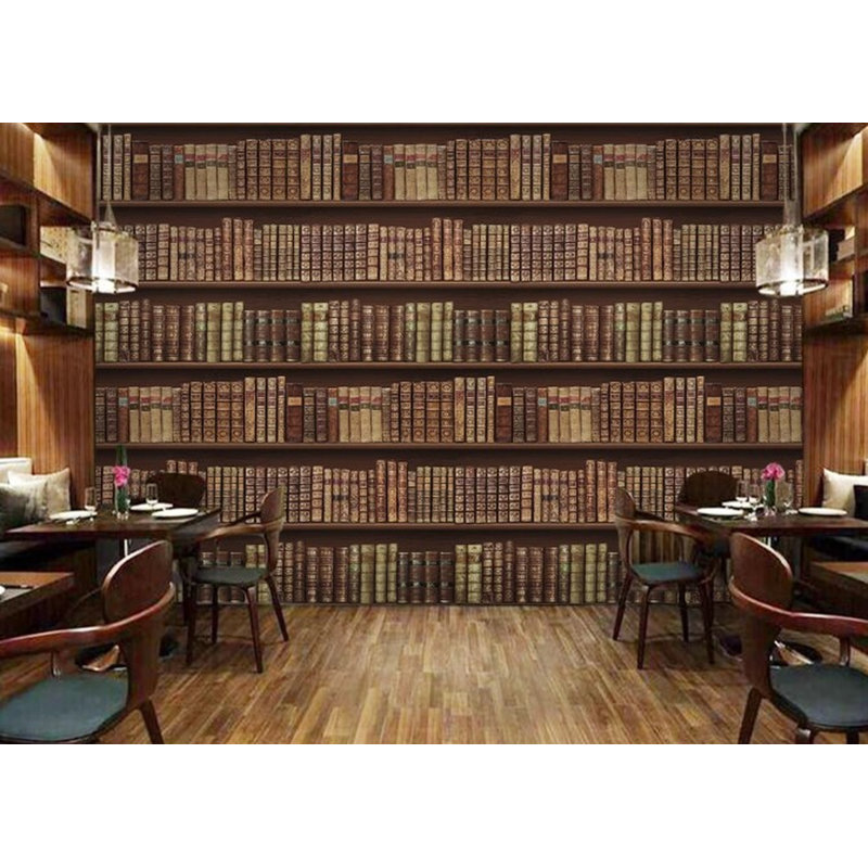 Papier peint amovible à la recherche de bibliothèque, L 9 po x l 15 po