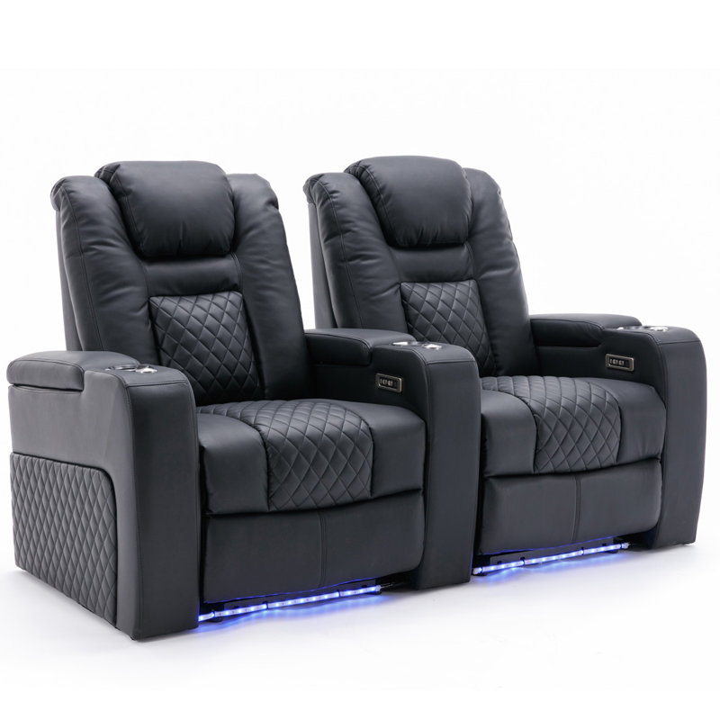 Broadway 2 Seater Electric Recliner Cinema Sofa, Black