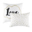 Édredon double / grand + or métallique - Style moderne, ultra doux, 2 taies décoratives, coussins décoratifs, microfibre douce contemporaine et sèche-linge