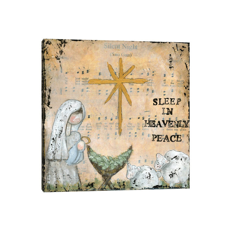 Silent Night 1 Piece Wall Art on Canvas, 30.48 cm H x 30.48 cm W, Wrapped Canvas