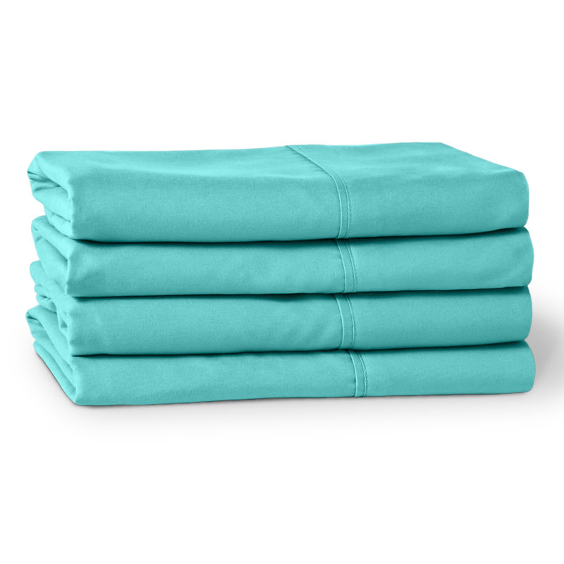 Ultra-Soft Microfiber Pillowcase, Turquoise, 4 King Pillowcases