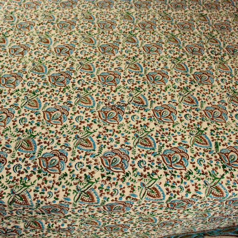 Cotton Floral Tablecloth Square
