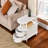 Elinar Collection Mid-Century Modern Wood End Table with Drawers and Storage, Narrow Rectangular Side Table for Living Room, Bedroom and Small Spaces Set of 2-791234450-784008510